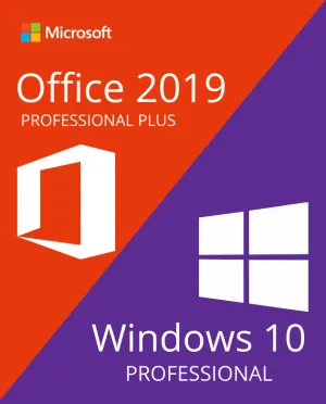 PAQUETE: Windows 10 Pro + Office 2019 Professional CDKEY